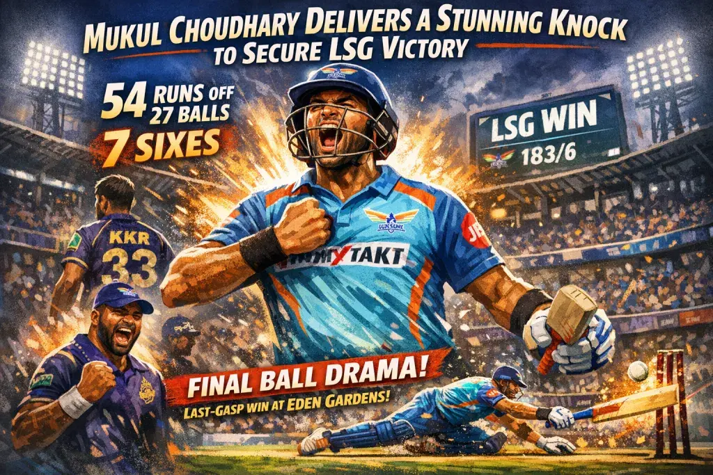 Mukul Choudhary Delivers a Stunning Knock to Secure LSG Victory