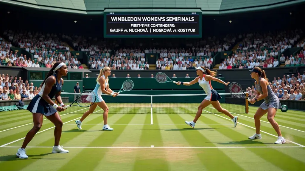 Wimbledon Women's Semifinals Pit Four First-Time Contenders for the Title
