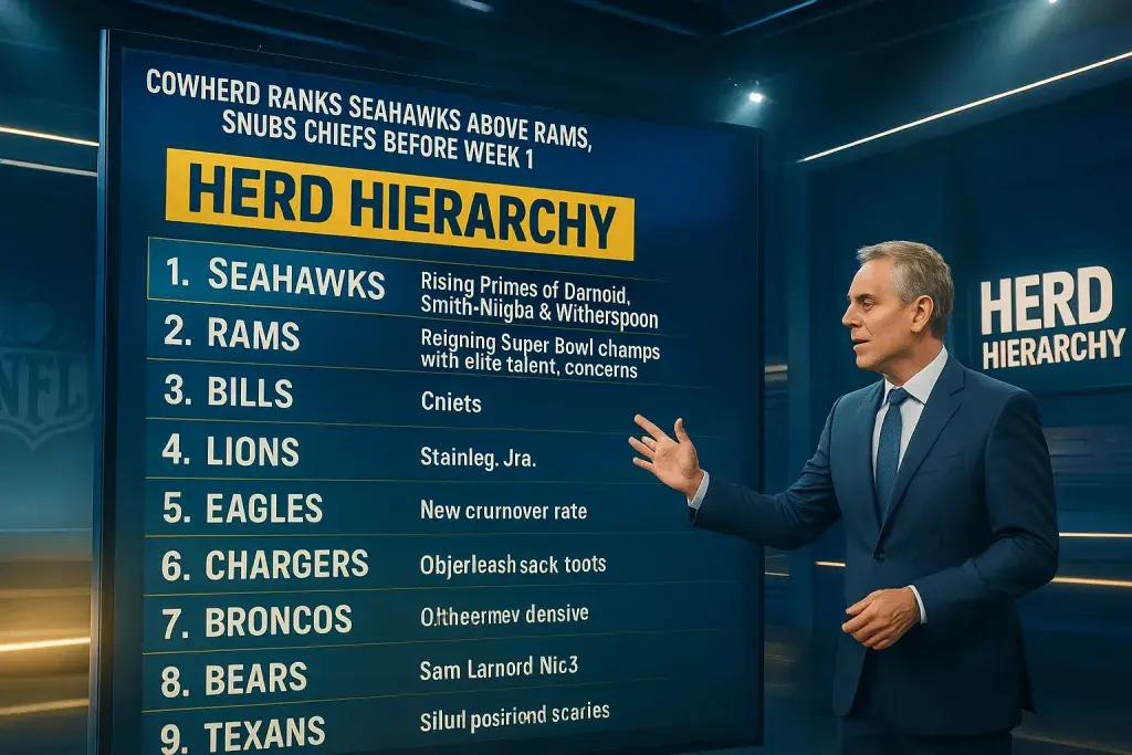 Cowherd Ranks Seahawks Above Rams, Snubs Chiefs Before Week 1