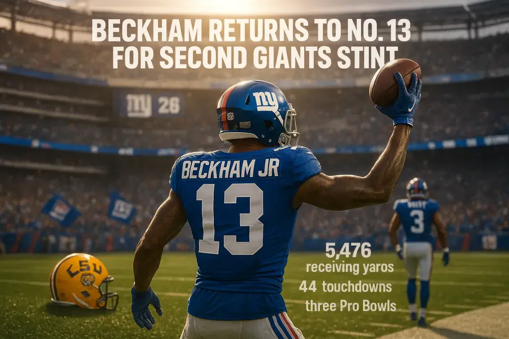 Beckham Returns to No. 13 for Second Giants Stint
